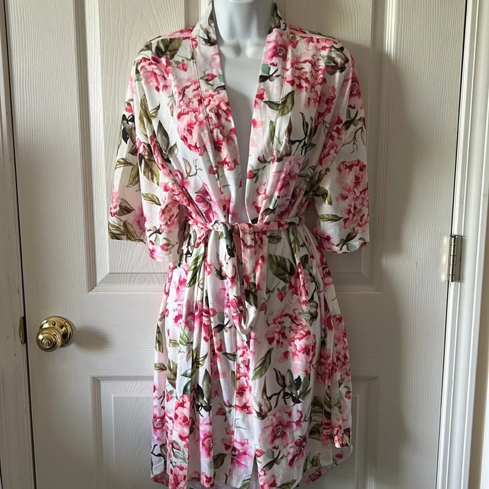 SHOW ME YOUR MUMU‎ Women’s Brie Floral Belted Spring Robe Size O/S